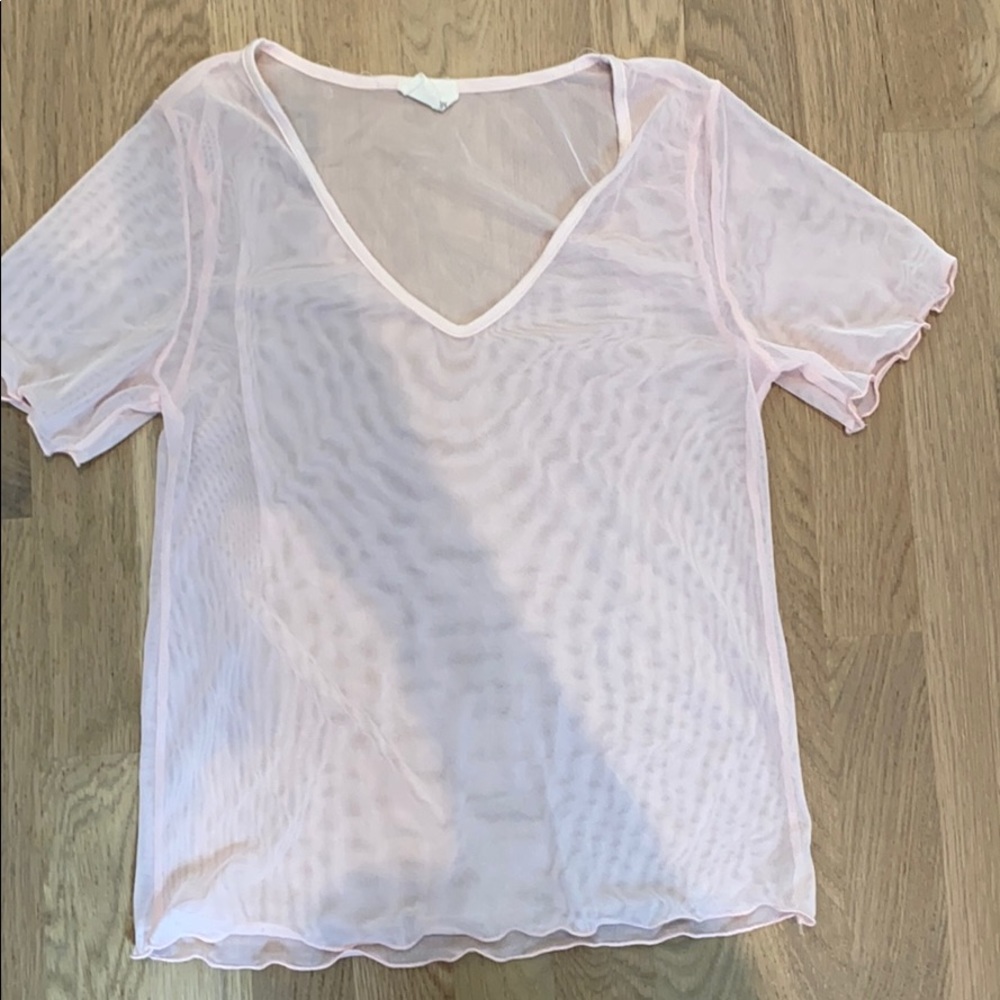 Light Pink Mesh Top